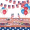 4th of July Tablecloths, 2-Pack American Flag Plastic Table Covers (54" x 72") – Patriotic Decorations for Independence Day, Memorial Day, and Veterans Day Parties